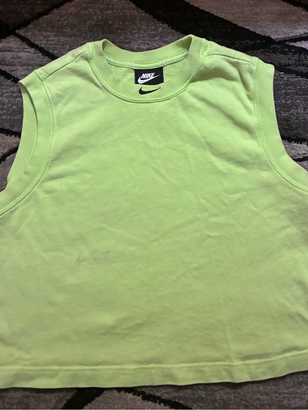 Nike Girls' Neon Lime Sleeveless Tank Top